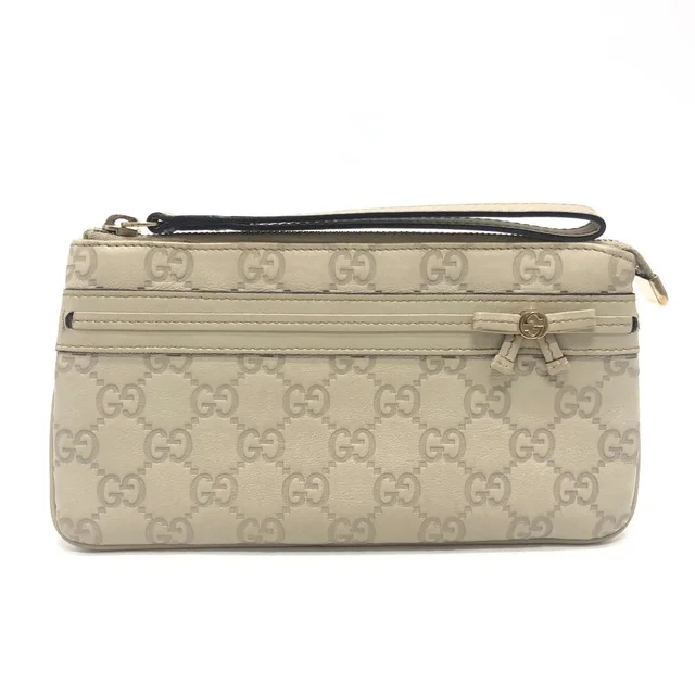 Gucci Pouch Mayfair Marais the White in White Canvas from The Reluxe