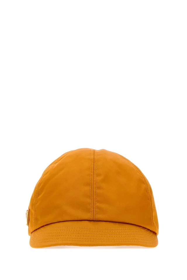 Prada Hat Re-Nylon Baseball Cap — Orange Caps in Orange Nylon from HEWI