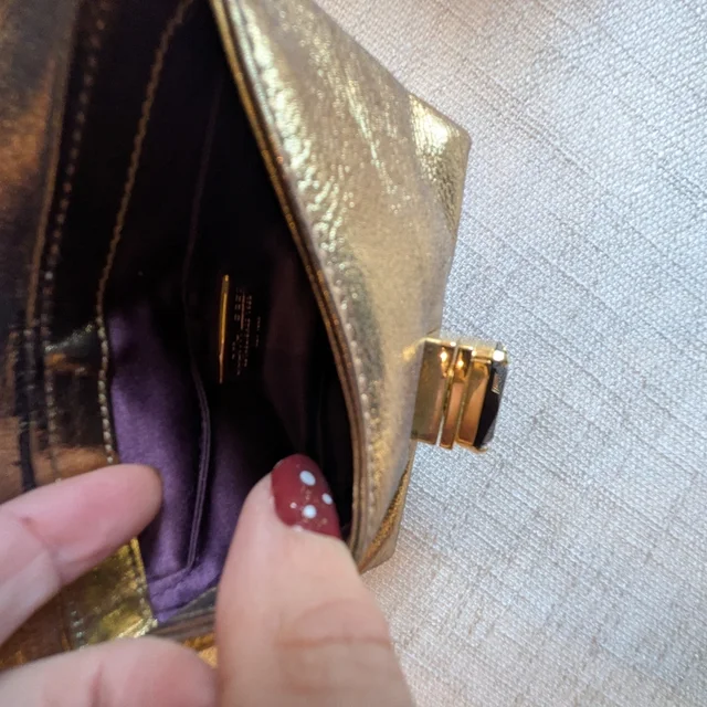 Judith Leiber Stunning Gold Crystal And Leather Evening Bag in gold Leather from Poshmark, photo 5 of 9