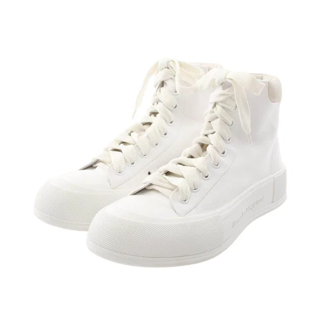 Alexander McQueen Deck Plimsoll High Sneakers in Suede from LuxUness
