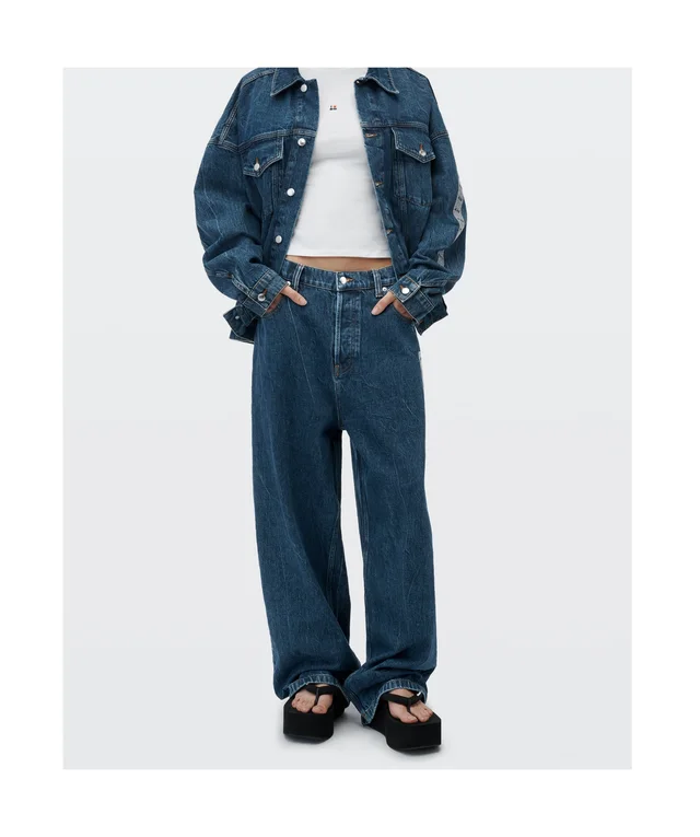 Alexander Wang crystal-embellished wide-leg jeans, photo 2 of 4 from SENSER