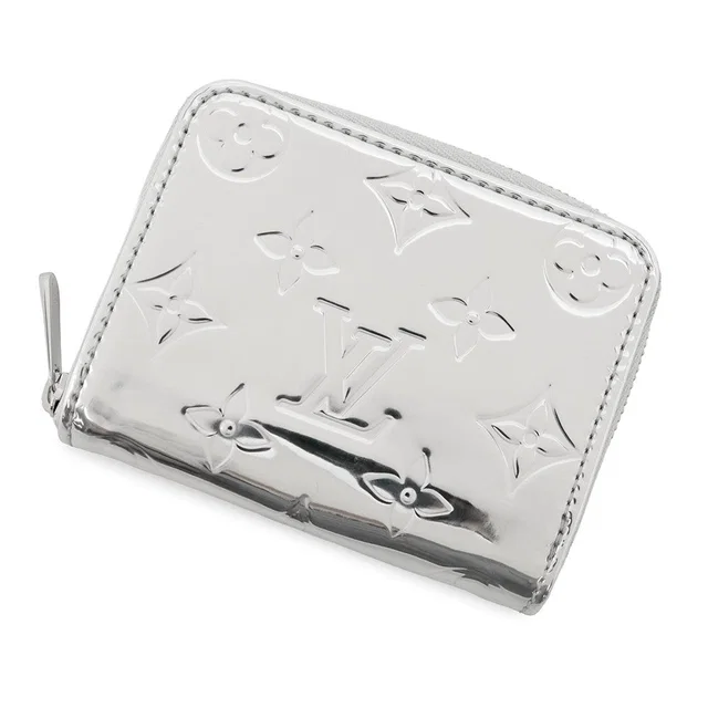 Louis Vuitton SKI Zip around purse SilverM12673 Monogram Miroir from GALLERY RARE