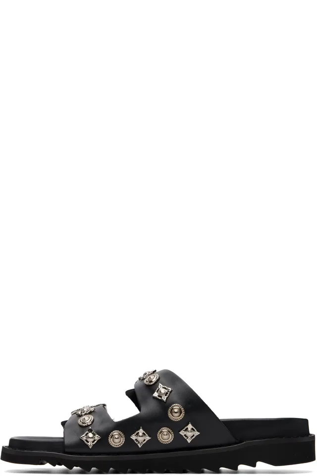 Toga Virilis Black Buckle Sandals, photo 3 of 4 from SSENSE