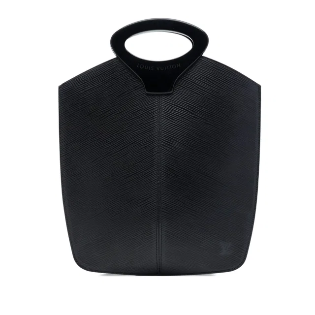 Black Louis Vuitton Epi Demi Lune Handbag in Black Leather from Designer Revival