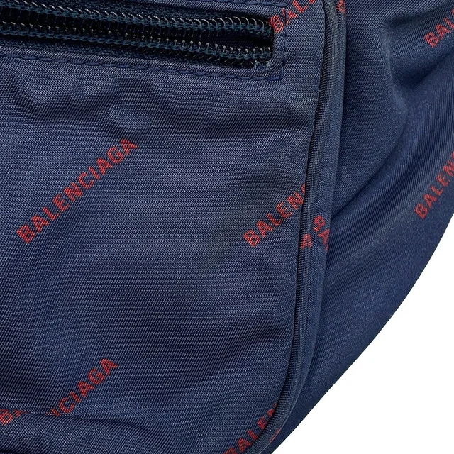 Balenciaga Explorer Belt Pack Crossbody Bag Navy/Red482389 Nylon in Navy Nylon from GALLERY RARE, photo 10 of 19