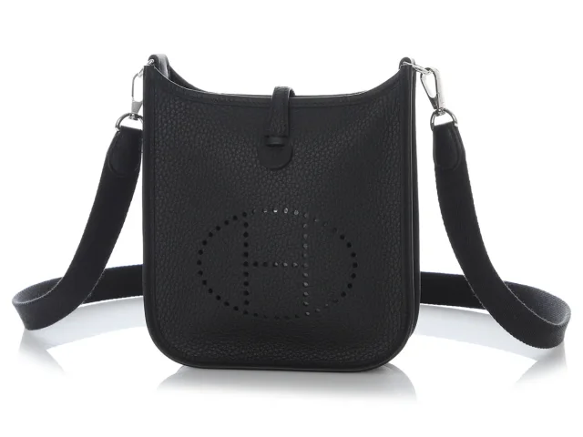 Hermès Black Clémence Evelyne TPM in Black Clemence leather from Ann's Fabulous Finds, photo 2 of 10