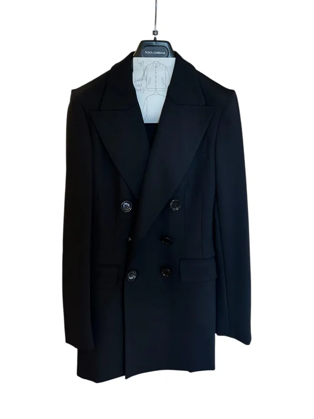 Dolce & Gabbana Black Cotton Blazer Black Buttons in Black from Luxury Promise