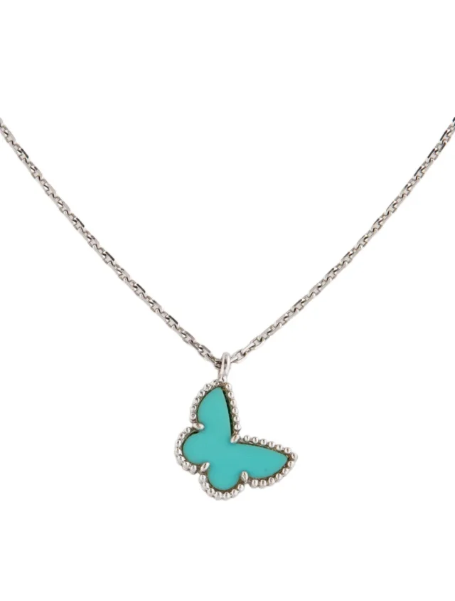 Van Cleef & Arpels Sweet Butterflies Pendant Necklace, 16" in multicolor from The RealReal