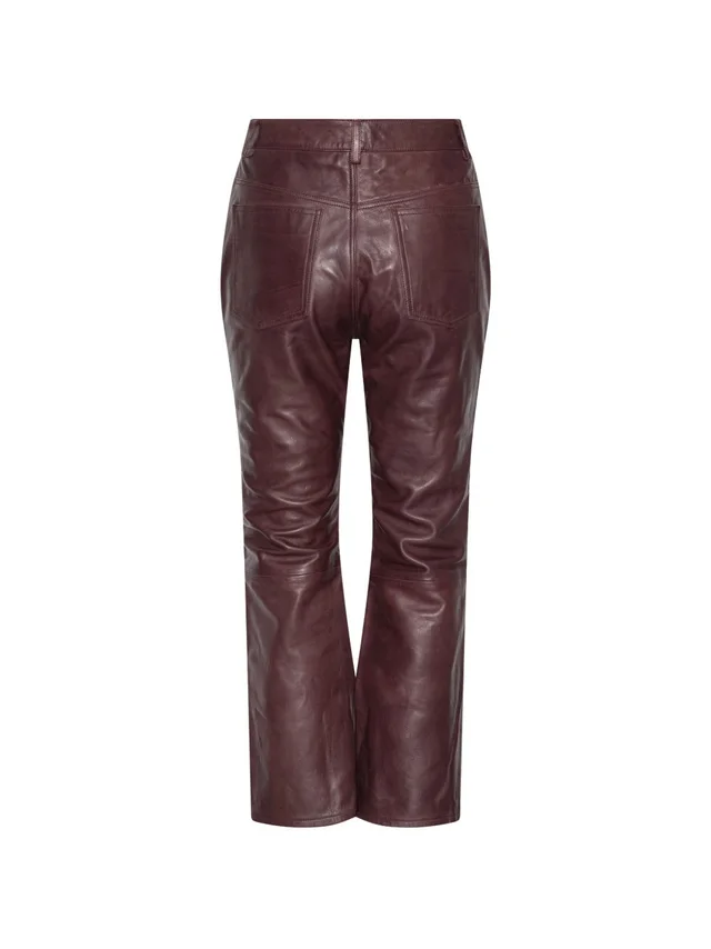 ROTATE flared leather Capri pants mahogany, photo 2 of 8 from SENSER