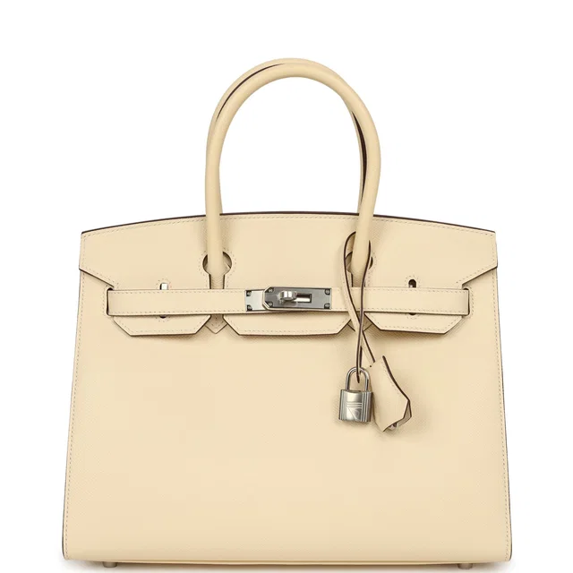Hermès Birkin Sellier 30 Nata Epsom Palladium Hardware in Epsom leather from Madison Avenue Couture