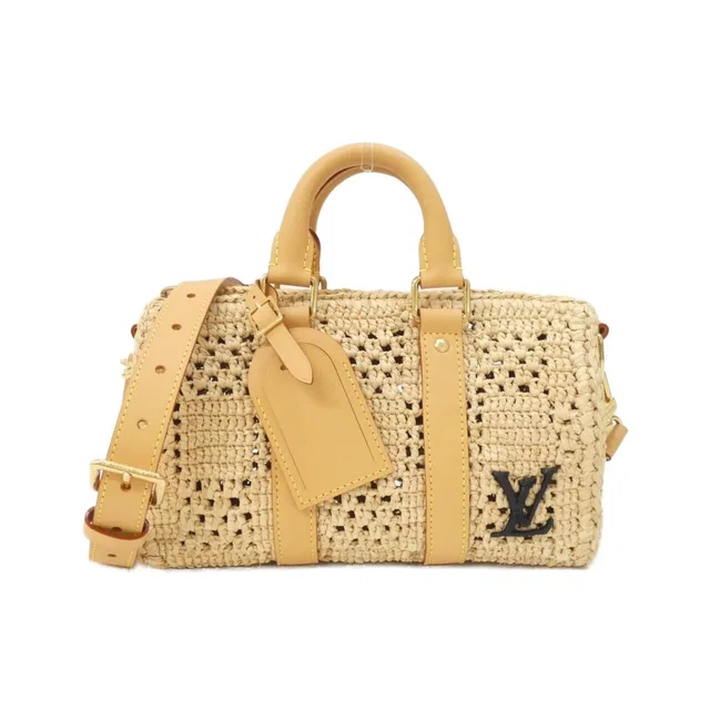 Louis Vuitton Damier Raffia Keepall Bandouliere 25 Boston Bag in Raffia from The Reluxe
