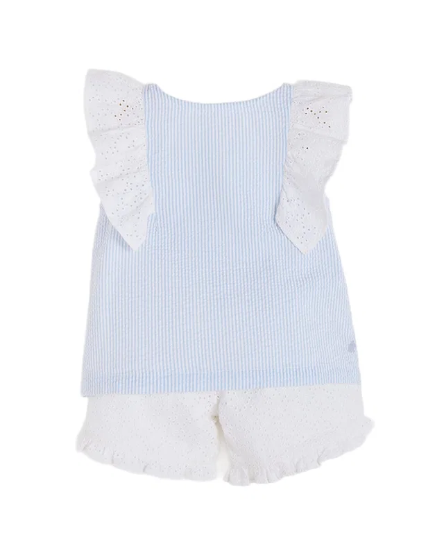 babycottons 2pc Striped Top & Broderie Pant, image 1 of 1 from Rue La La