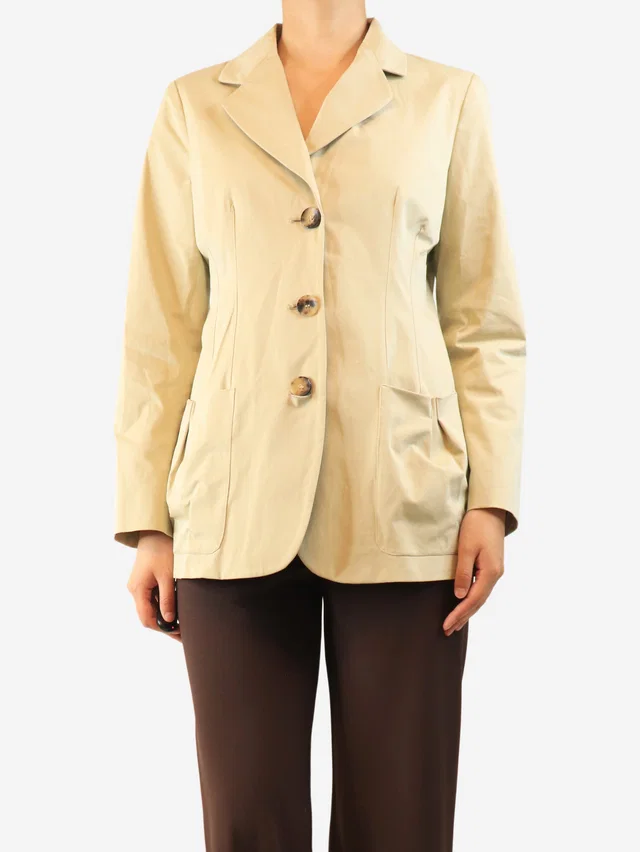 Etro Neutral lightweight shell jacket - size UK 10 from Sign of the Times