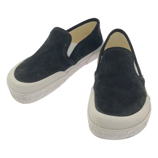 Loewe Terra Vulca Anagram Logo Slip On Sneakers Black 40 in Black from The Reluxe