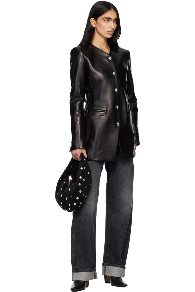 KHAITE Black Medium Olivia Bag, photo 4 of 4 from SSENSE