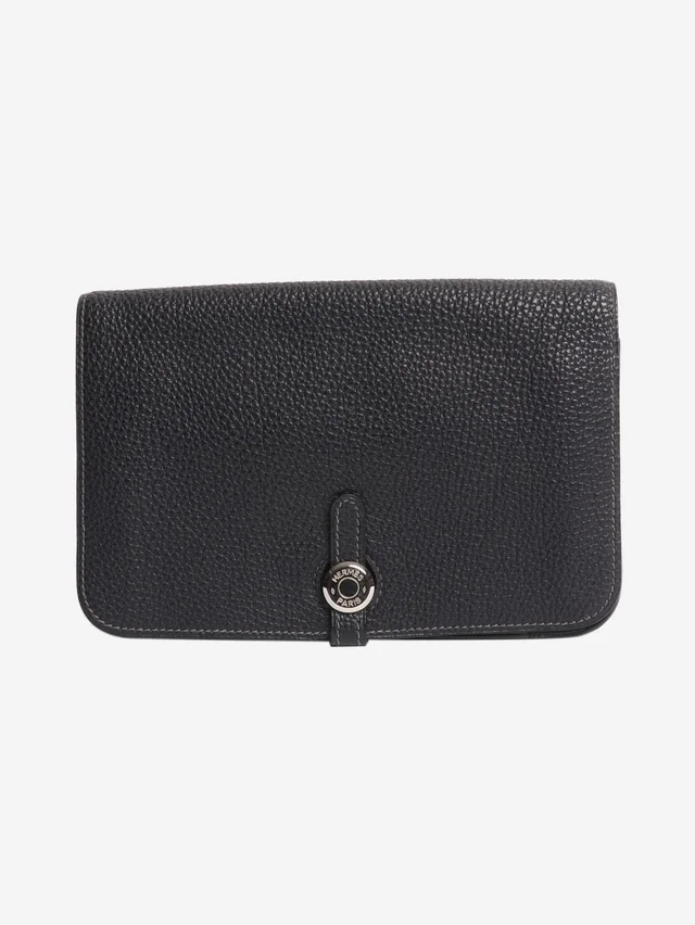 Hermès Bleu Nuit 2006 Dogon GM long wallet in Navy Togo leather from Sign of the Times