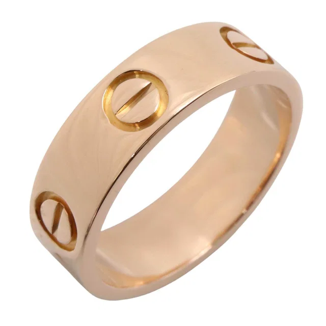 Cartier Love Au750 Pink Gold Ring Size 51 in Pink from LuxUness