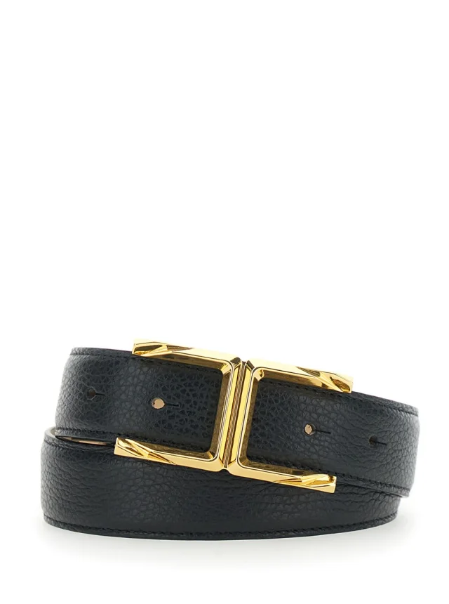 Belt 'CT88S62E2110' with Metal Details in Black Women in Black, image 1 of 1 from Gaudenzi Boutique