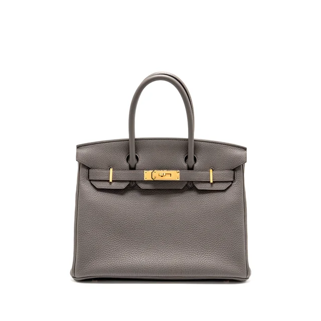 Hermès Birkin 30 Togo Gris Etain RGHW Stamp D in Taupe Togo leather from EMIER
