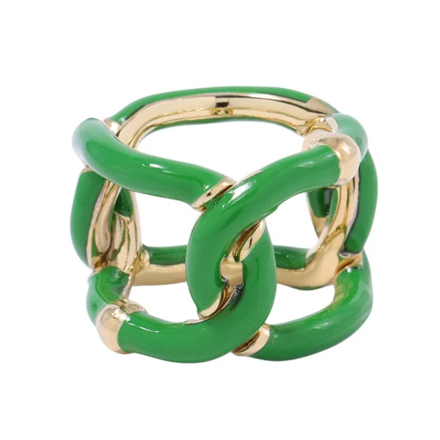 Bottega Veneta Twist Ring Size 13 Parakeet SV925 Metal Enamel from GALLERY RARE, photo 3 of 3