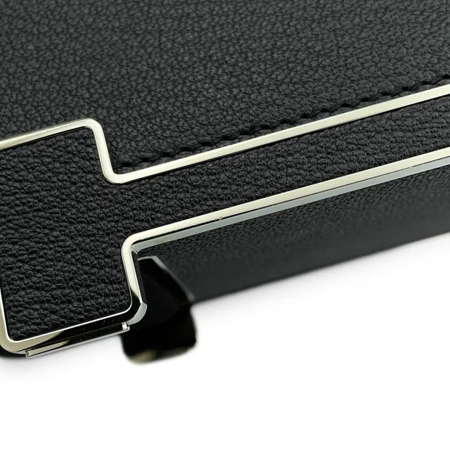 Hermès Geta Black Chevre Myzore Goatskin in Black Goatskin from GALLERY RARE, photo 11 of 17