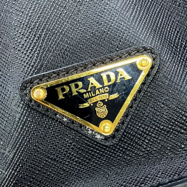 Prada Embossed Logo Handbag Black1BA335 Saffiano LeatherLeather in Saffiano leather from GALLERY RARE, photo 12 of 18