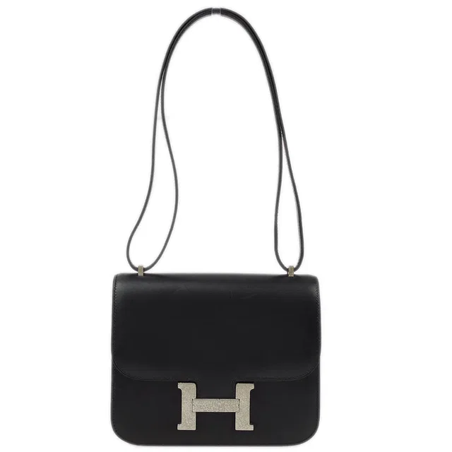 Hermès 2002 Black Box Calf Constance 18 Shoulder Bag in Black Box leather from AMORE Vintage Tokyo
