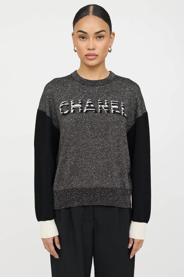 Chanel 2020 Metallic Sweater in Silk from VSP Consignment