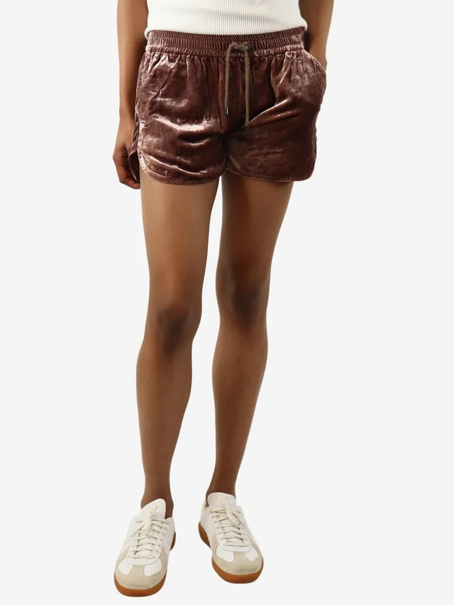 Brunello Cucinelli Pink velvet mini shorts - size XS in Pink Velvet from Sign of the Times