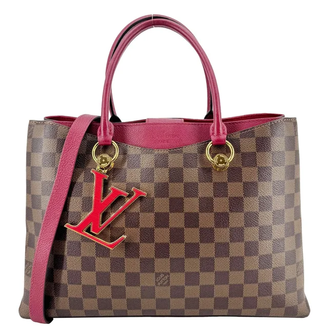 Louis Vuitton Riverside Damier Ebene Tote Bag Brown in Brown Canvas from Dallas Designer Handbags
