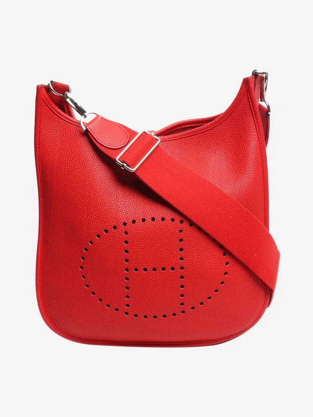 Hermès Red Evelyne bag in Red Clemence leather from Sign of the Times