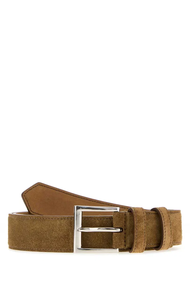 Prada Camoscio Belt — Beige Cotton in Beige Suede from HEWI