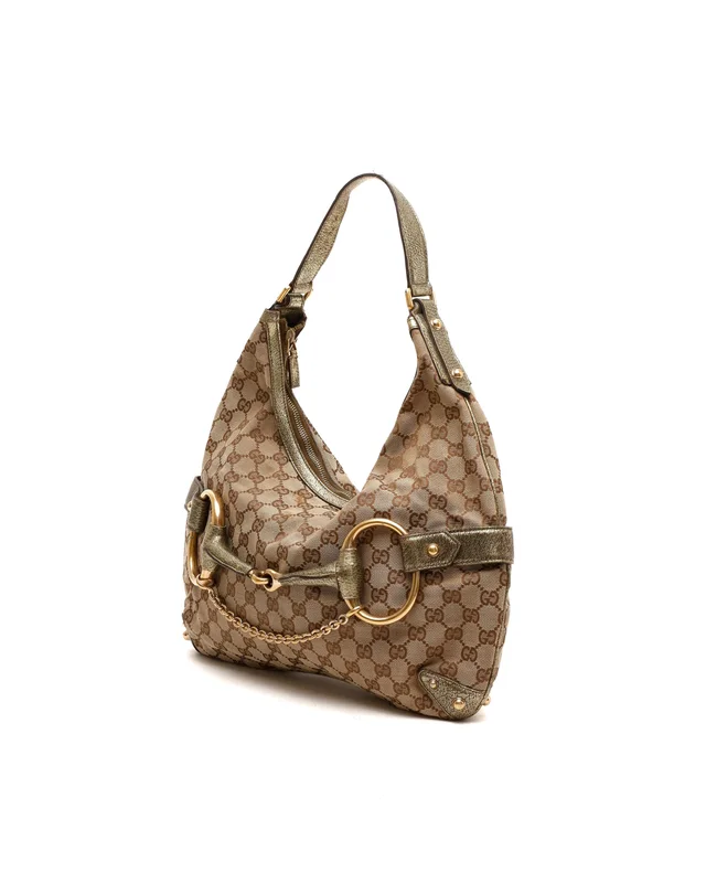 Gucci GG Horsebit Hobo Bag in Canvas from A Retro Tale, photo 2 of 2