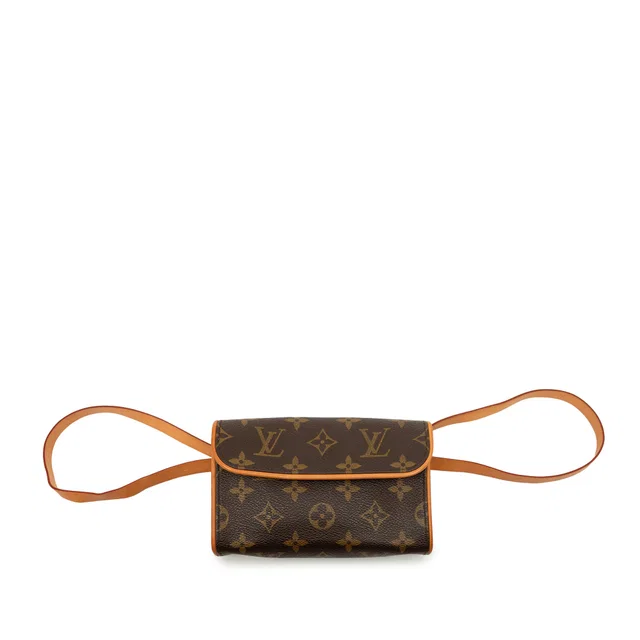 Brown Louis Vuitton Monogram Pochette Florentine Belt Bag in Brown Coated canvas from Designer Revival