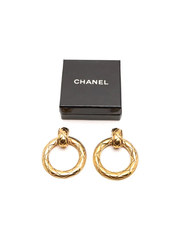 Chanel Matelassé Clip-on Earrings from A Retro Tale, photo 2 of 4