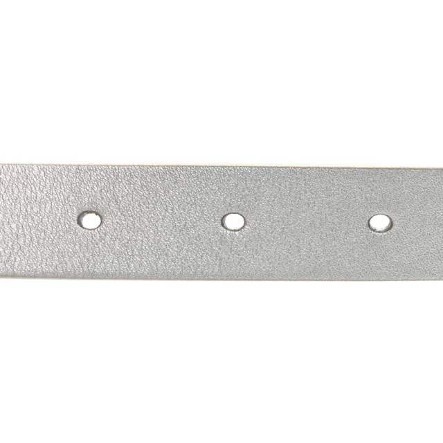 Dior Metallic Calfskin Saddle Belt 70 28 Silver in Silver Calfskin from FASHIONPHILE, photo 4 of 5