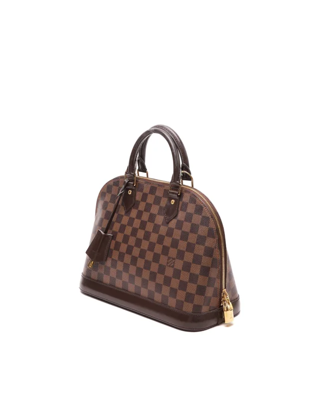 Louis Vuitton Damier Ebene Alma Bandoulière PM Bag in Brown Canvas from A Retro Tale, photo 2 of 2