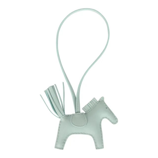 Hermès Rodeo Bag Charm PM Vert Peppermint Milo Lambskin in Green Lambskin from Madison Avenue Couture, photo 2 of 2
