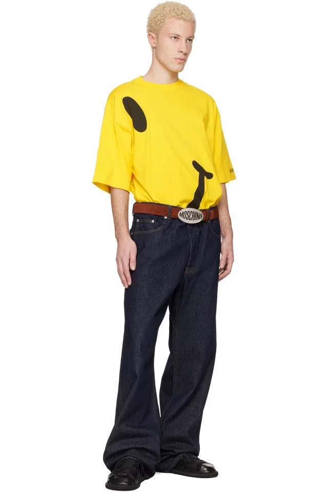 Moschino Brown Logo Hardware Belt, photo 2 of 2 from SSENSE