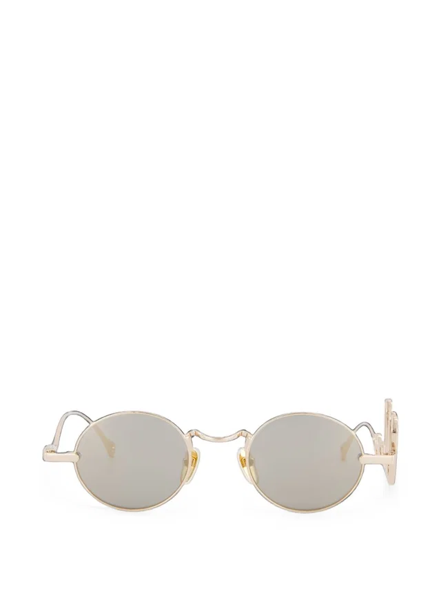 Chloé Gold-Tone Metal Oval Sunglasses — Gold in Gold from HEWI