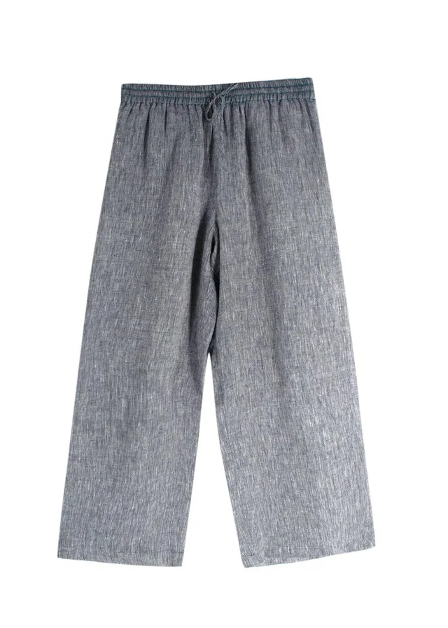 Dior Blue Linen Wide Leg Trousers in Blue from HEWI