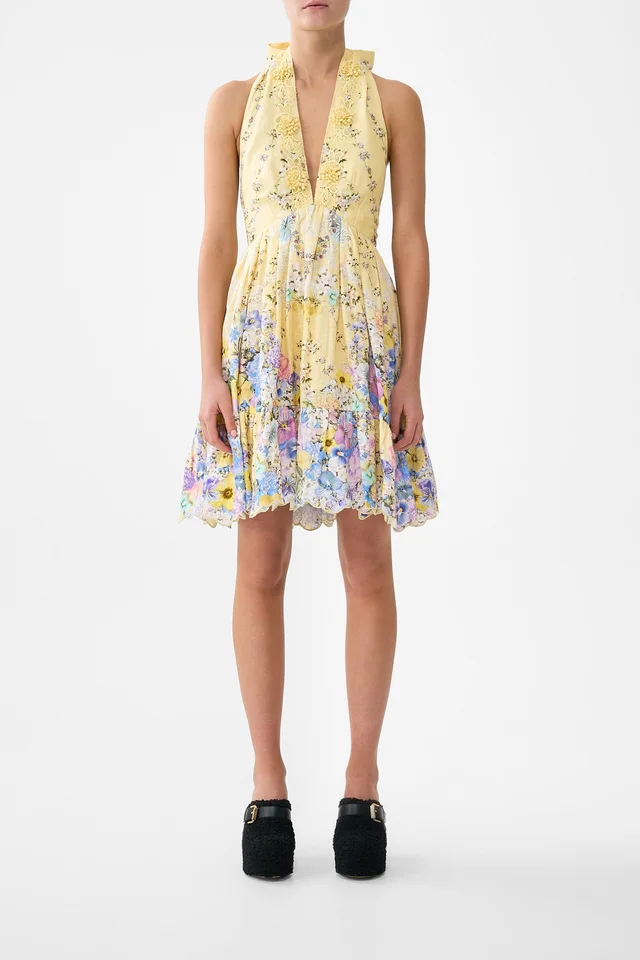 Camilla eBoutique RUFFLE HEM HALTER SHORT DRESS DARLING BUDS from CAMILLA, photo 1 of 1