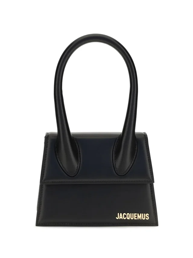 Jacquemus Calf Leather Top Handle Bag — Black Bos Taurus in Black Calfskin from HEWI
