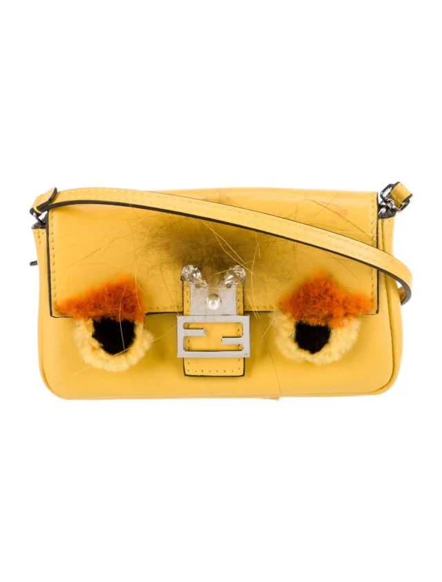 Fendi Crossbody Other bag in Yellow Suede from The RealReal