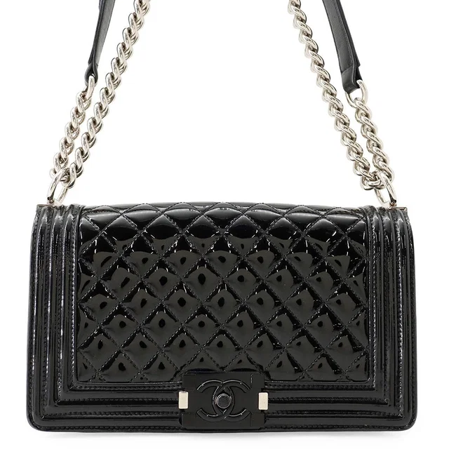 Boy Chanel BlackA67086 Patent Leather in Patent leather from GALLERY RARE