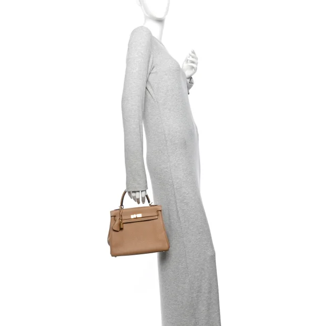 Hermès Togo Kelly Retourne 25 Chai in Togo leather from FASHIONPHILE, photo 2 of 12