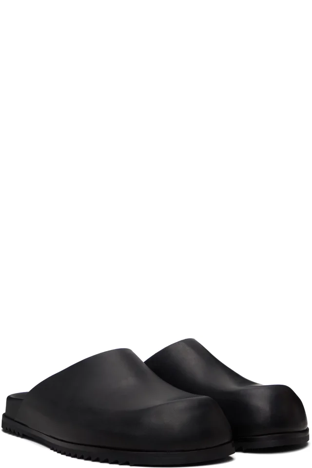Rick Owens Black Temple Mule Granola Loafers, photo 4 of 5 from SSENSE