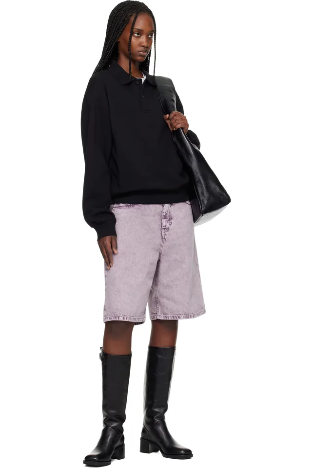 Carhartt Work In Progress Purple Brandon Denim Shorts, photo 4 of 4 from SSENSE