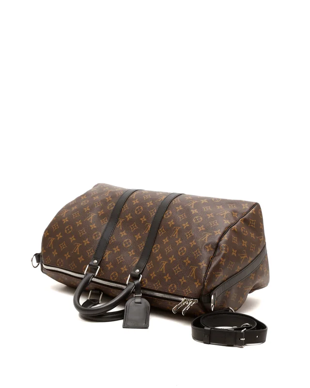 Louis Vuitton Monogram Macassar Keepall Bandoulière 45 Weekend Bag in Canvas from A Retro Tale, photo 4 of 8