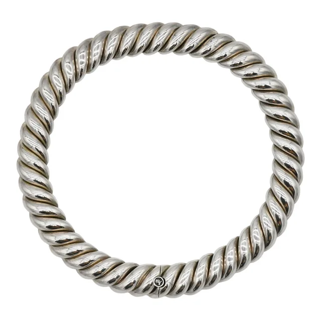 David Yurman Sterling Silver Sculpted Cable Necklace in Silver from Clotheshorse Anonymous